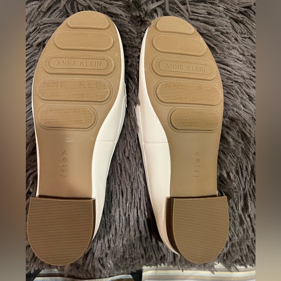 Anne Klein Akhadler Iflex Loafers Womens Sz 9.5 Ivory Faux Leather Snake Print - Picture 3 of 11